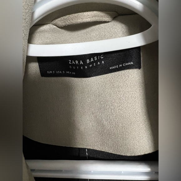 ZARA FAUX SUEDE MOTO JACKET - Picture 2 of 2